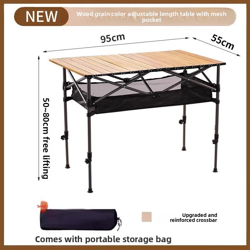 Adjustable Height Outdoor Folding Table