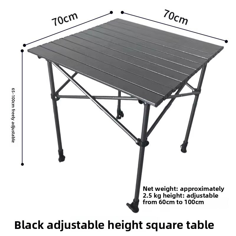 Adjustable Height Outdoor Folding Table