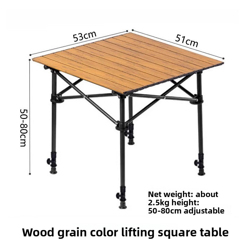 Adjustable Height Outdoor Folding Table