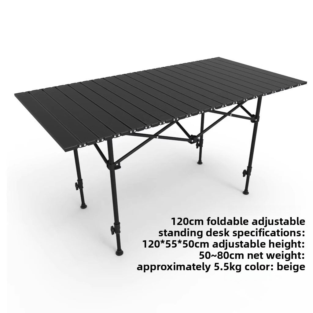 Adjustable Height Outdoor Folding Table
