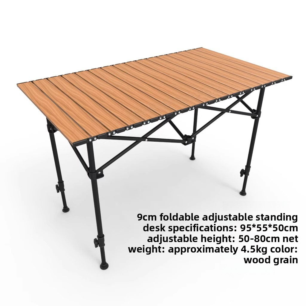 Adjustable Height Outdoor Folding Table