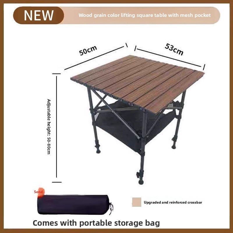 Adjustable Height Outdoor Folding Table