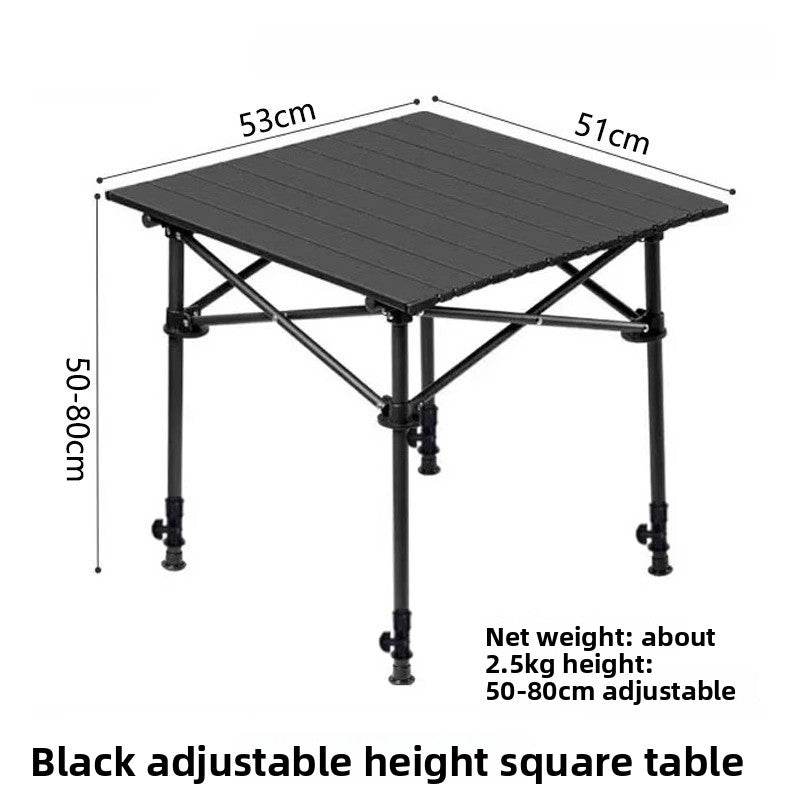 Adjustable Height Outdoor Folding Table