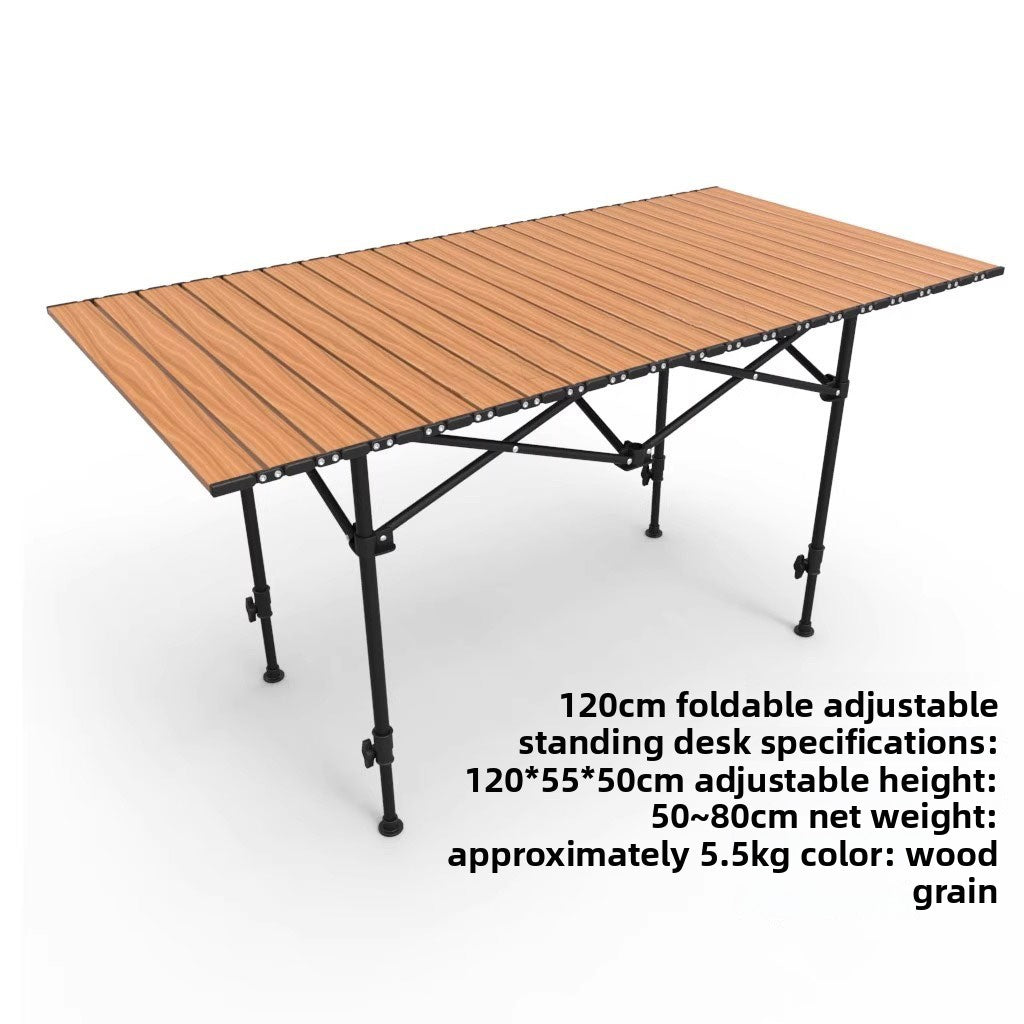 Adjustable Height Outdoor Folding Table