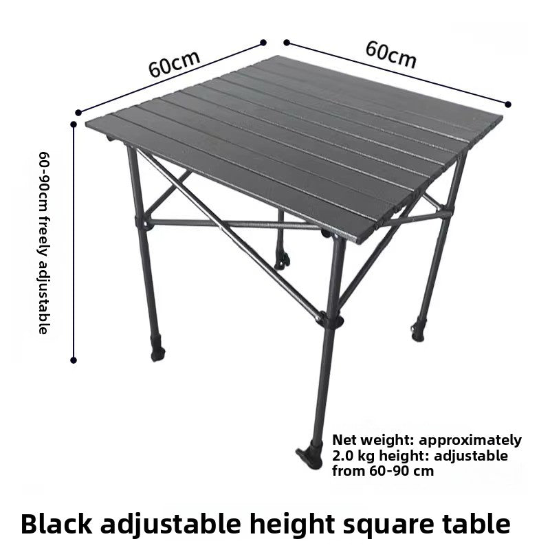 Adjustable Height Outdoor Folding Table