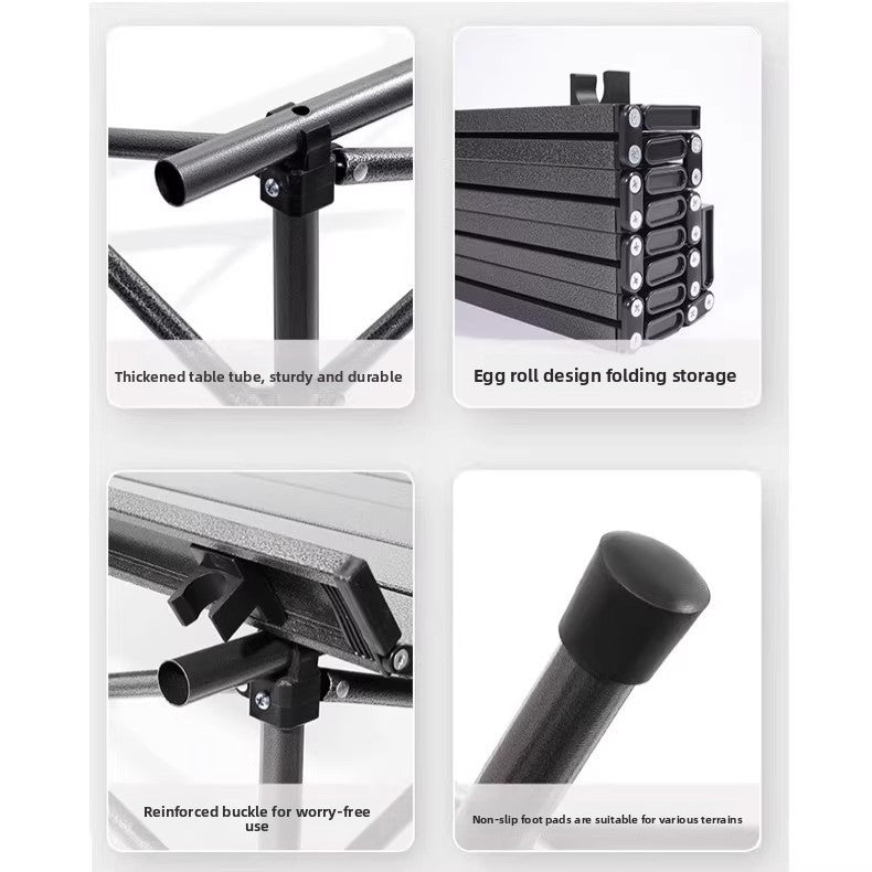 Adjustable Height Outdoor Folding Table