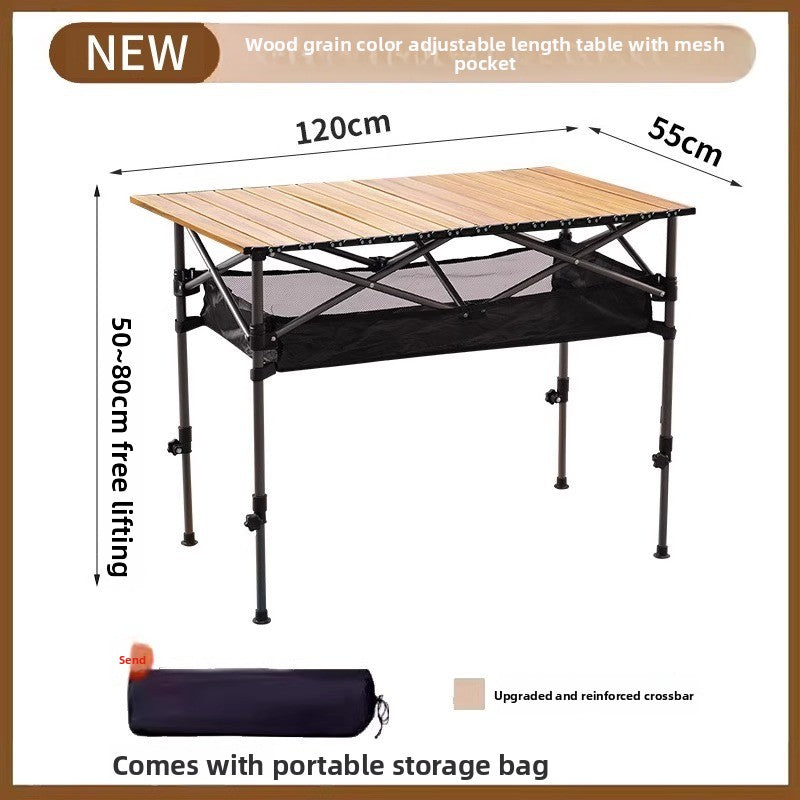Adjustable Height Outdoor Folding Table