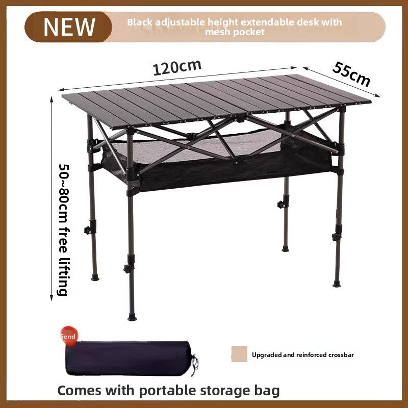 Adjustable Height Outdoor Folding Table