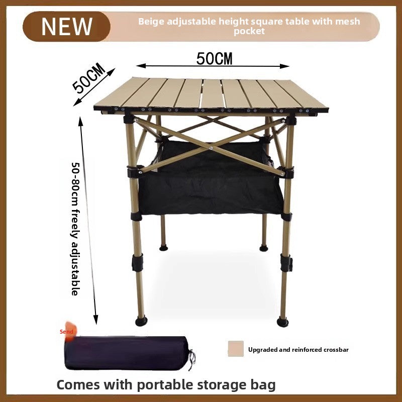 Adjustable Height Outdoor Folding Table