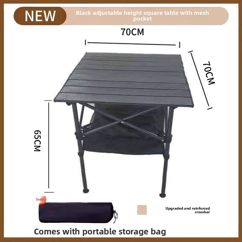Adjustable Height Outdoor Folding Table