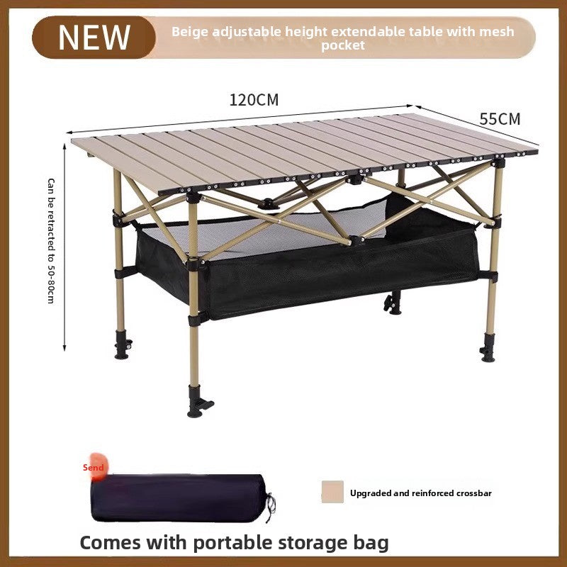 Adjustable Height Outdoor Folding Table