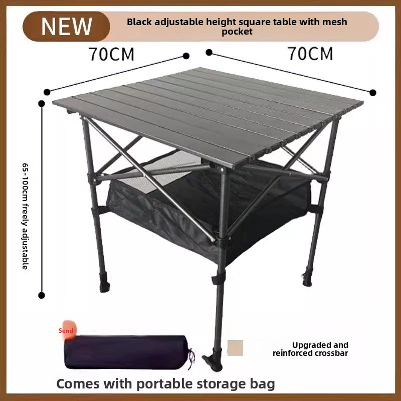 Adjustable Height Outdoor Folding Table