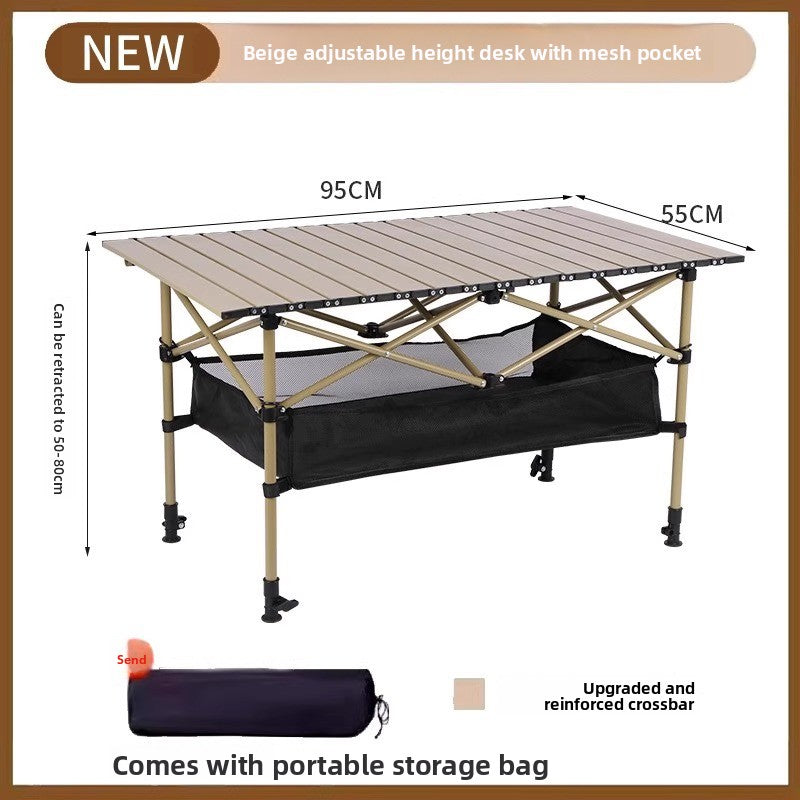 Adjustable Height Outdoor Folding Table
