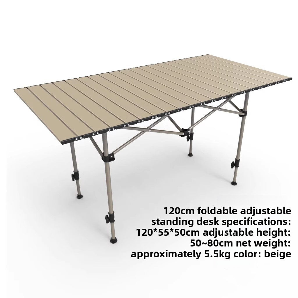 Adjustable Height Outdoor Folding Table