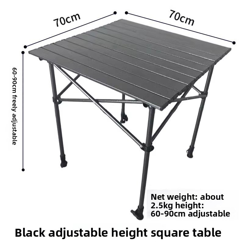 Adjustable Height Outdoor Folding Table