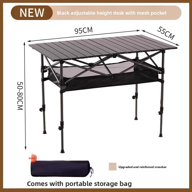 Adjustable Height Outdoor Folding Table
